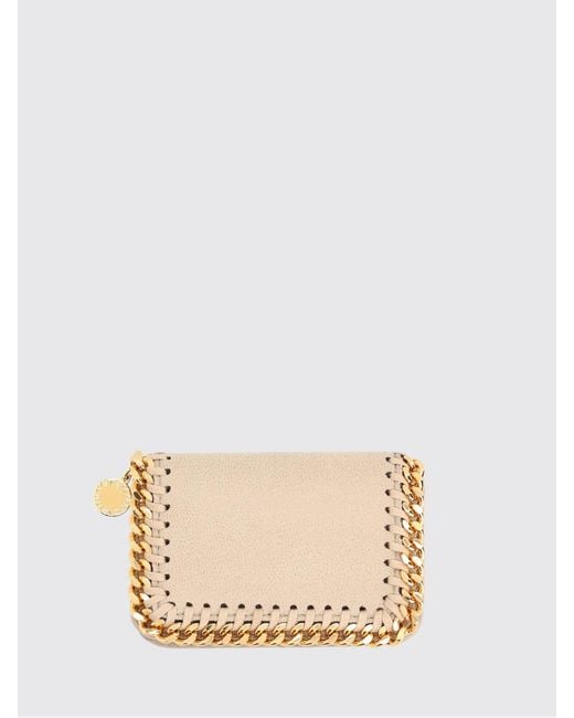 Stella McCartney Natural Falabella Crackled Synthetic Suede Wallet