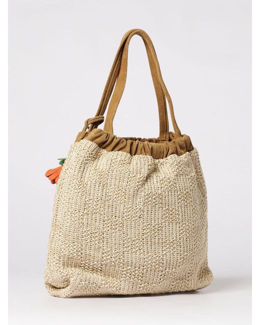 Marc Jacobs Natural The Cristina Raffia And Suede Bag