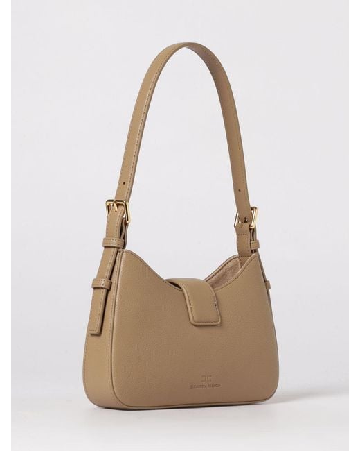 Elisabetta Franchi White Small Hobo Bag With Charm