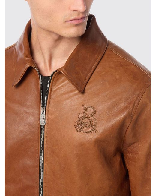 Billionaire Brown Sheepskin Leather Jacket for men