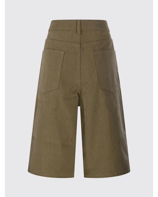 Rohe Natural High-Waisted 5-Pocket Knee-Length Bermuda Shorts
