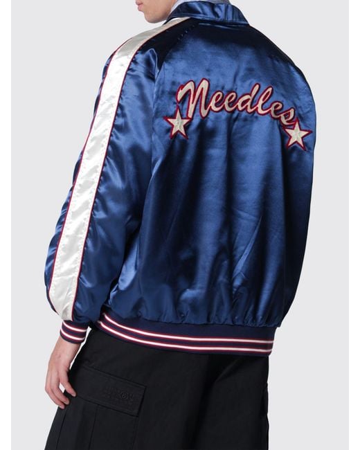 Bomber Varsity di Needles in Blue da Uomo