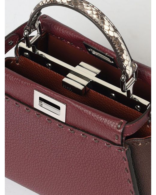 Fendi Purple Peekaboo Mini Bag
