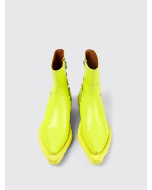 CAMPERLAB Yellow Flat Ankle Boots