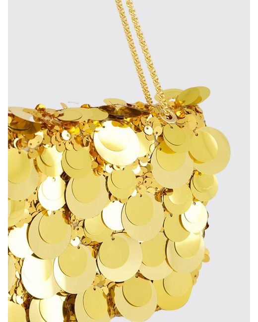 Rabanne Metallic Leather Bag With Embroidered Sequins
