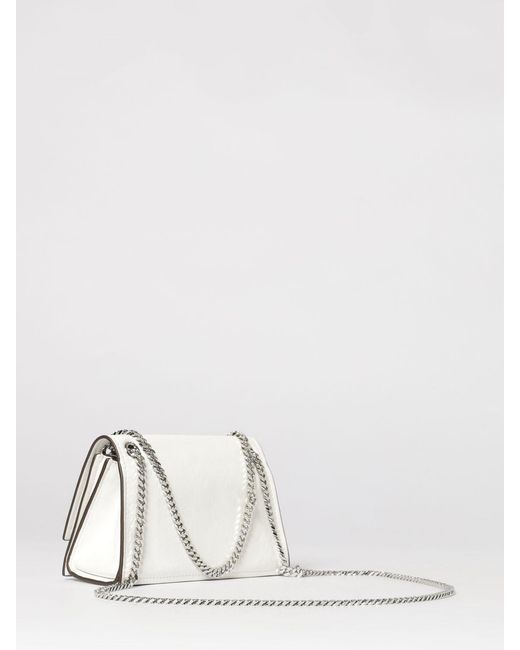 Tory Burch Natural Mini Kira Turnlock Crinkled Leather Bag
