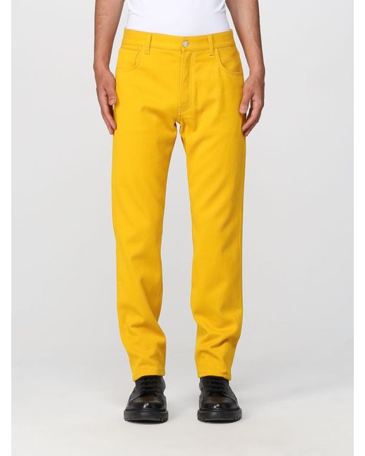 Moschino Couture Yellow Denim Jeans for men