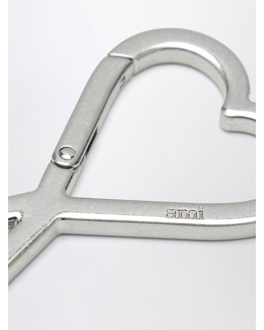AMI White Keyring for men