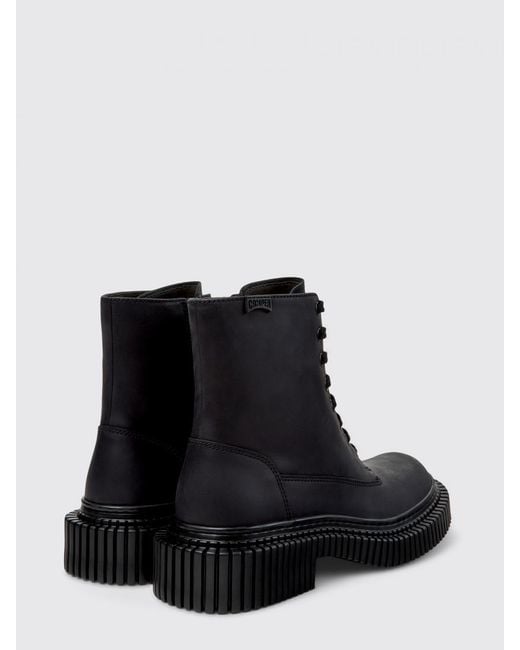 Camper Black Pix Berlin Nubuck Ankle Boots