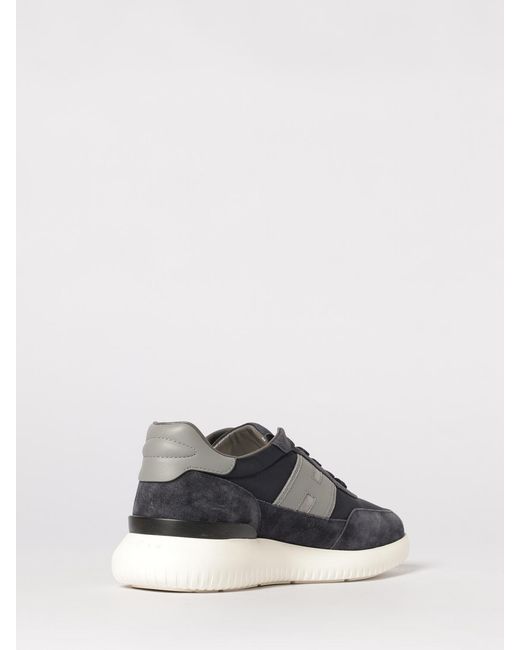Hogan Blue Interactive³ Suede And Nylon Sneakers for men