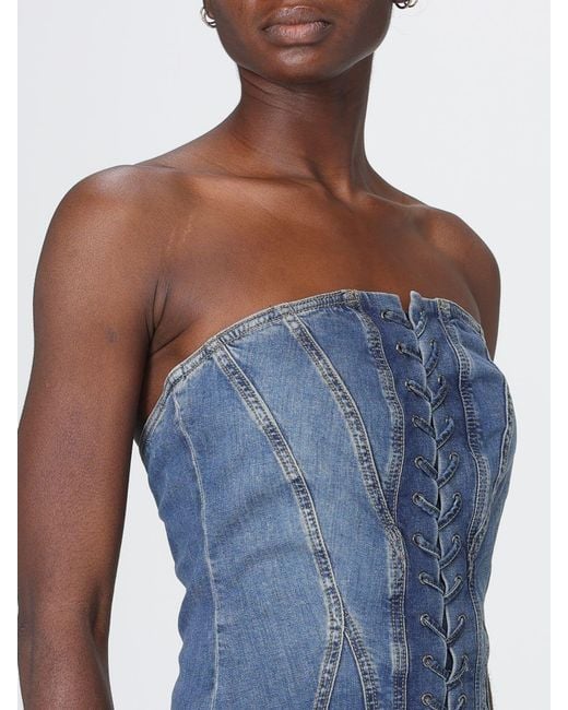 Liu Jo Blue Corset Top
