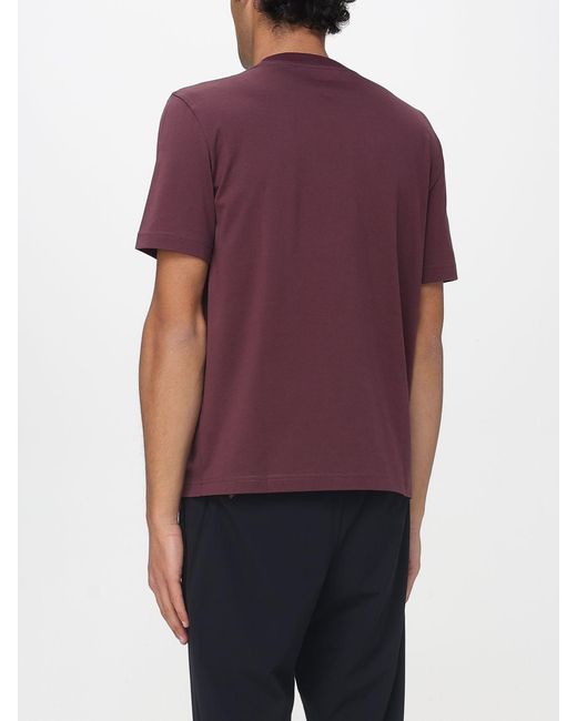 Lanvin Purple Cotton T-Shirt With Logo for men