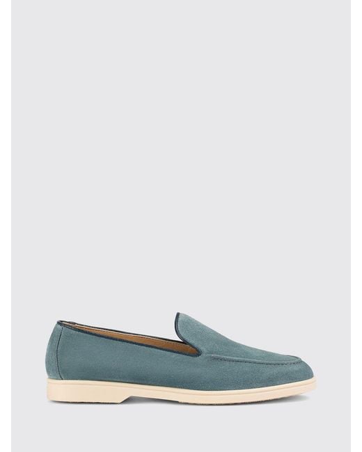 Doucal's Blue Suede Loafers