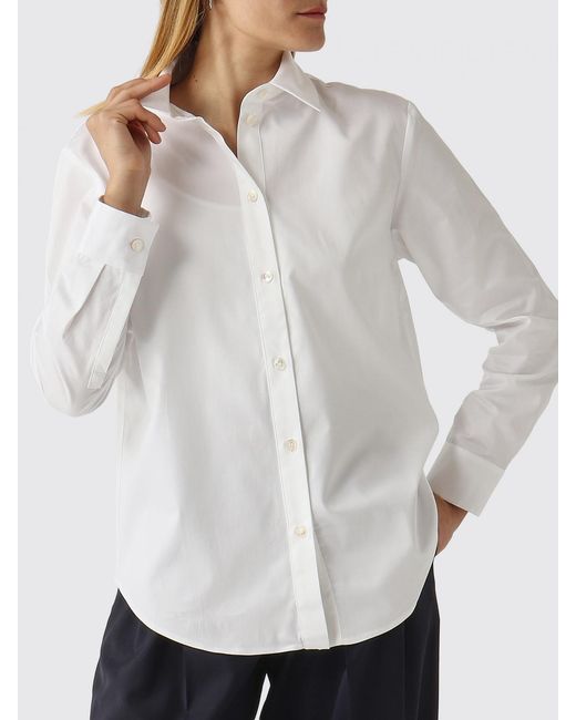Max Mara White Cotton Poplin Shirt