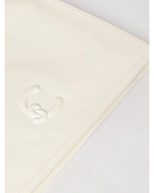 Coccinelle White Dulse Large Leather Bag