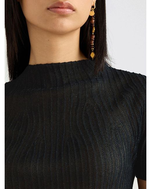 Momoní Black MomonÌ Lurex Viscose Blend Sweater