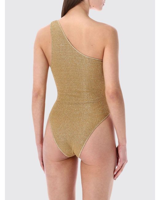 Oseree Green Lurex One Piece Swimsuit
