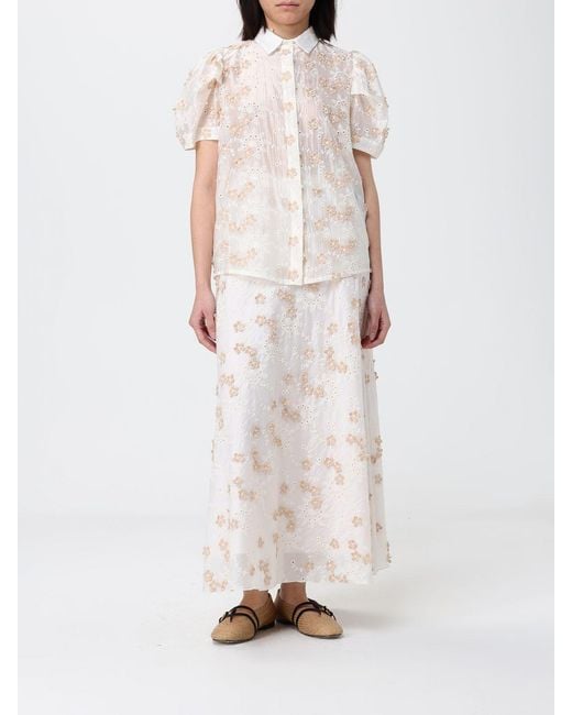 Hanita White Sangallo Shirt