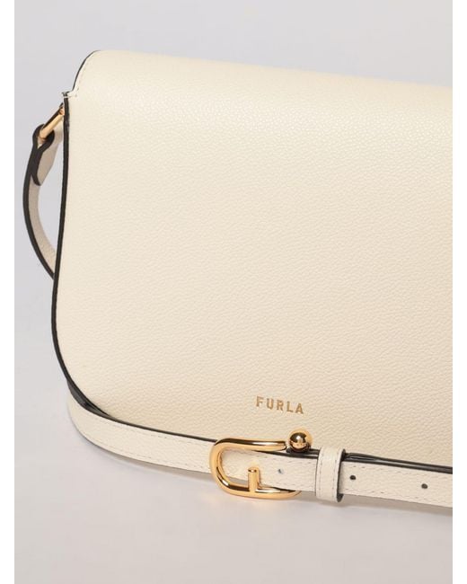Furla Natural Moonlight Calfskin Shoulder Bag