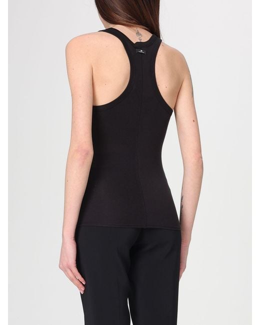 Elisabetta Franchi Black Lyocell And Wool Blend Top
