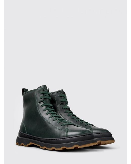 Camper Black Brutus+ Leather Ankle Boots for men