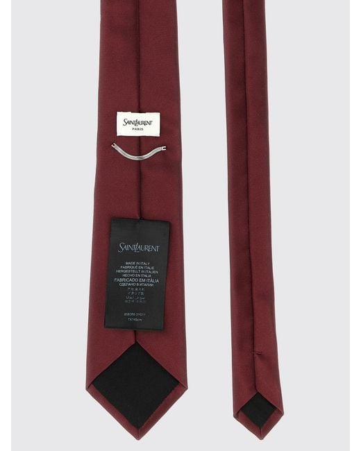 Saint Laurent Red Silk Tie for men