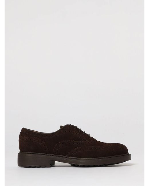 Doucal's White Suede Derby With Brogue Detail for men