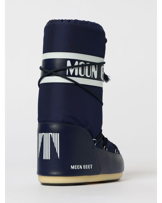 Moon Boot Blue Flat Ankle Boot