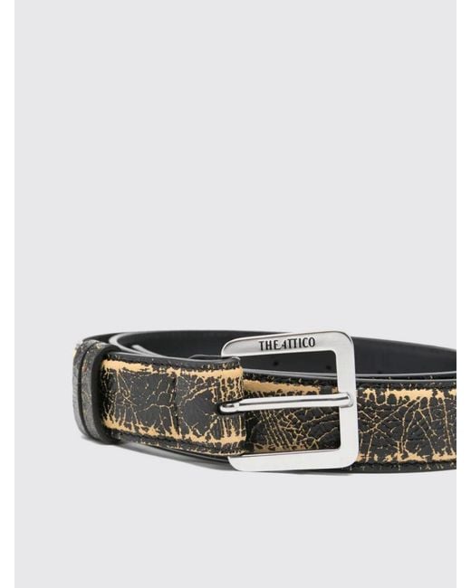 The Attico Brown Distressed Calf Leather Belt