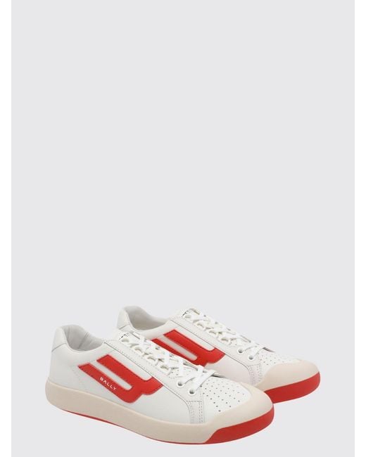Bally Pink Leather Sneakers for men