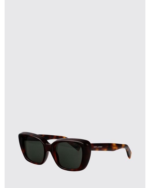 Saint Laurent Black Cat-Eye Recycled Acetate Sunglasses With Logo