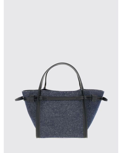 Tod's Blue T Timeless Denim And Leather Bag