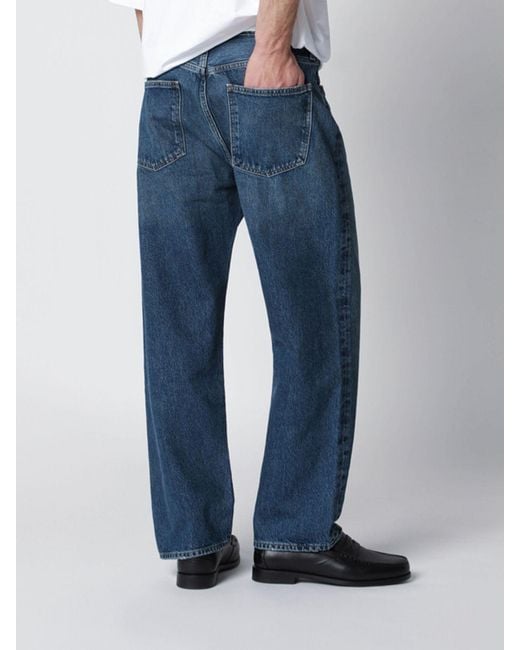Agolde Blue Mid-Rise Straight Fit Jeans With A Five-Pocket Design for men
