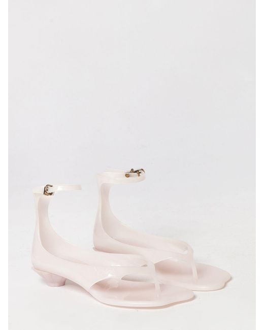Chloé Natural Chlo&Eacute Jelly Pvc Thong Sandals With Ankle Strap
