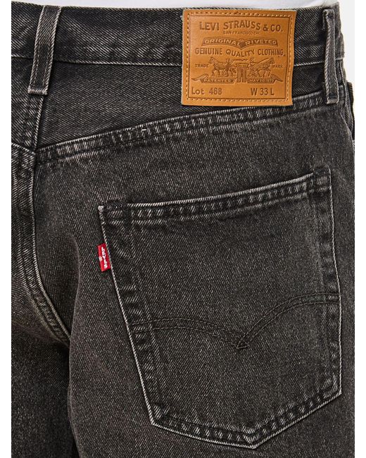 Levi's Black Cotton Denim Shorts for men