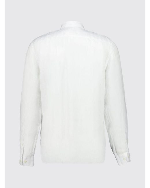 Camicia Casual Basic di 120% Lino in White da Uomo