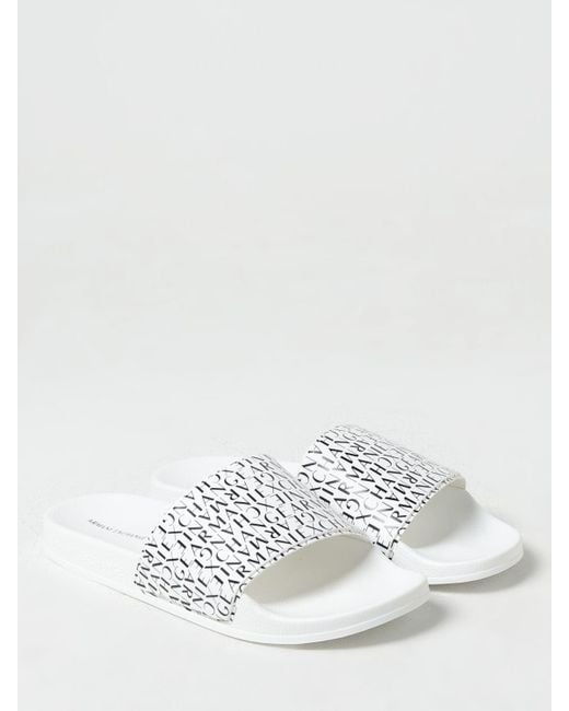 Sandalo in gomma di Armani Exchange in White da Uomo