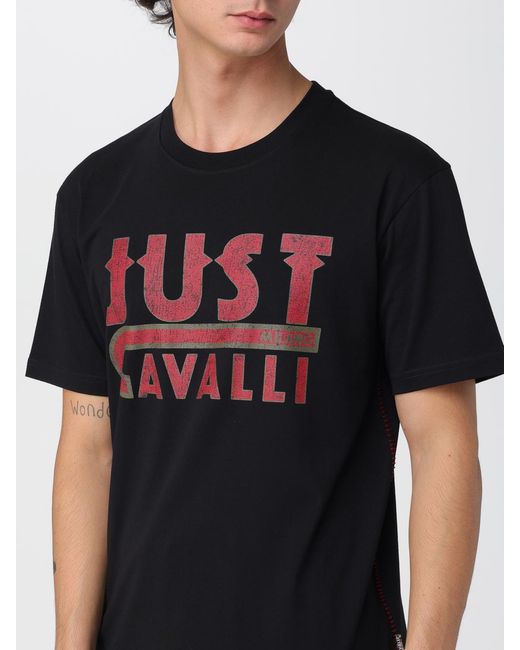 Just Cavalli Black T-Shirt for men