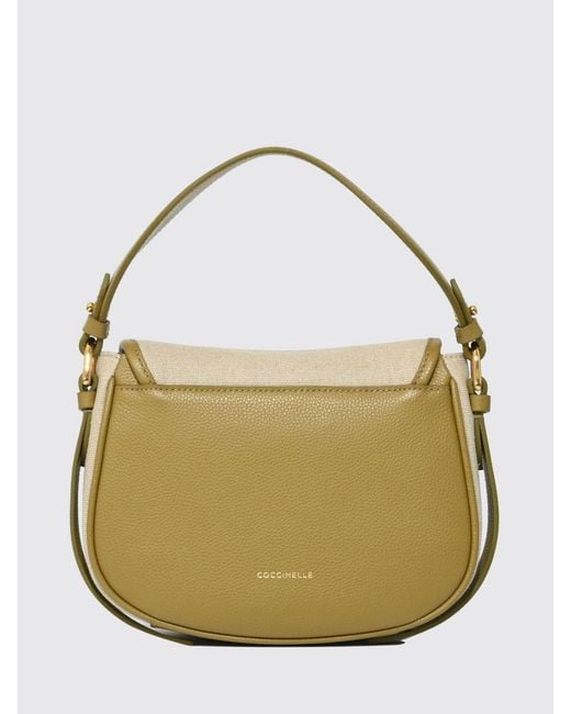 Coccinelle Metallic Mavery Canvas And Grained Leather Bag
