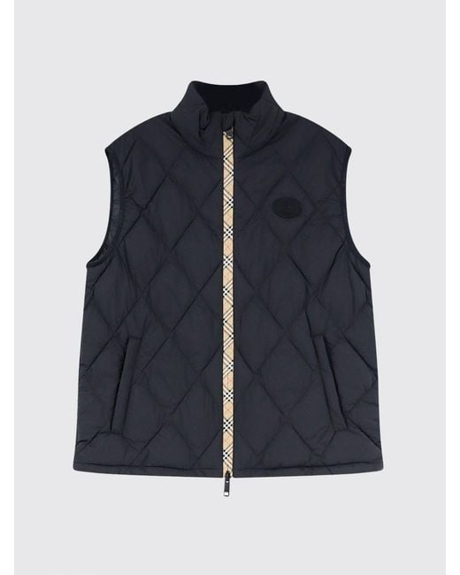 Burberry Blue Ekd Logo Quilted Nylon Gilet for men