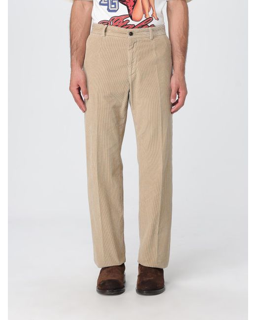 Dolce & Gabbana Natural Dolce &Amp Gabbana Straight Corduroy Trousers for men