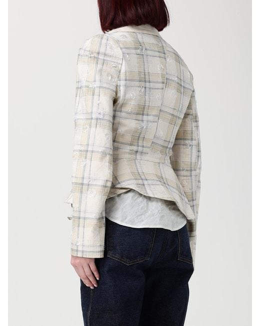 Vivienne Westwood Natural Check Cotton Blend Jacket