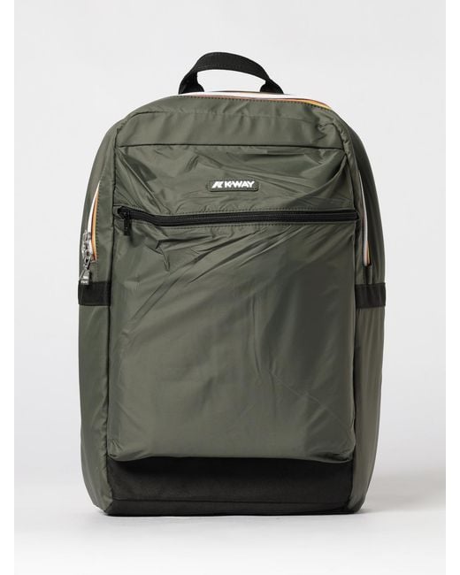 K-Way Green Laon Ripstop Nylon Backpack for men