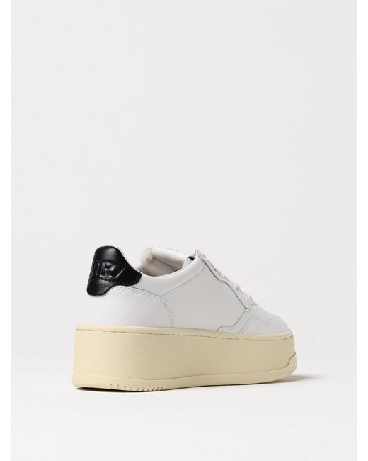 Autry Natural Medalist Platform Leather Sneakers