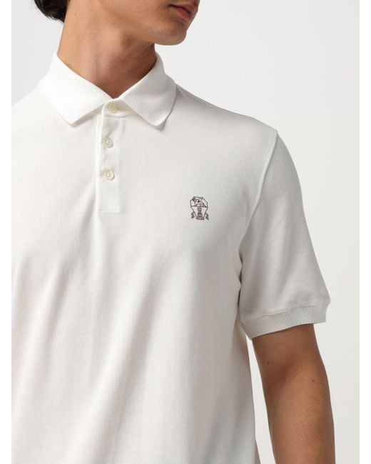 Brunello Cucinelli Polo Herren in White für Herren
