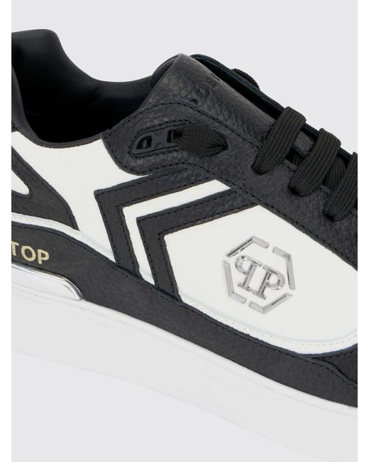 Philipp Plein Multicolor Pit-$Top Monogram Leather Low-Top Trainers With Hexagon Logo for men