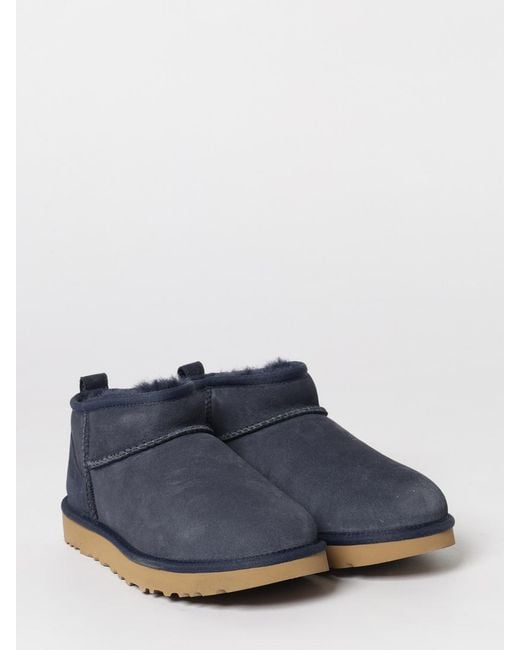 Ugg Blue Classic Ultra Mini Suede Ankle Boots