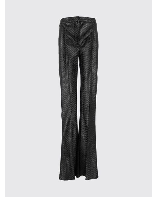 Elisabetta Franchi Black High-Waisted Flared Trousers