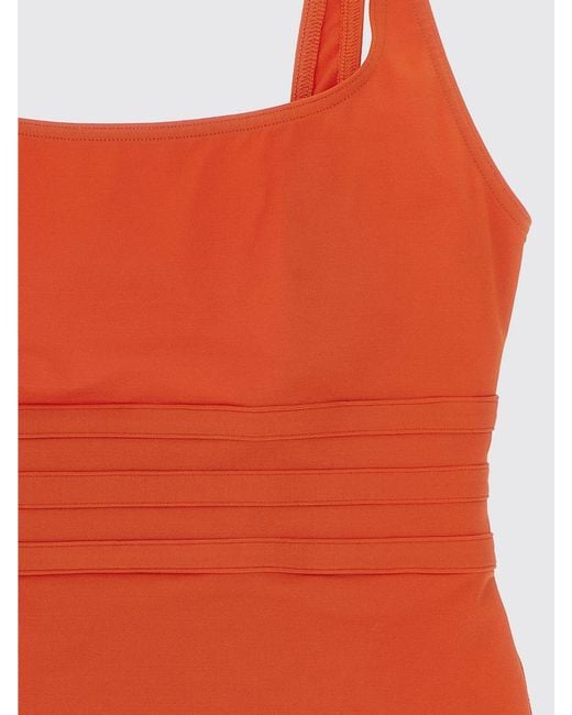 Eres Orange Nylon One-Piece Swimsuit