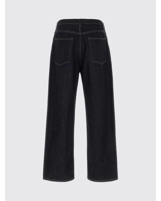 Jil Sander Blue Cotton Denim Wide Leg Jeans By for men